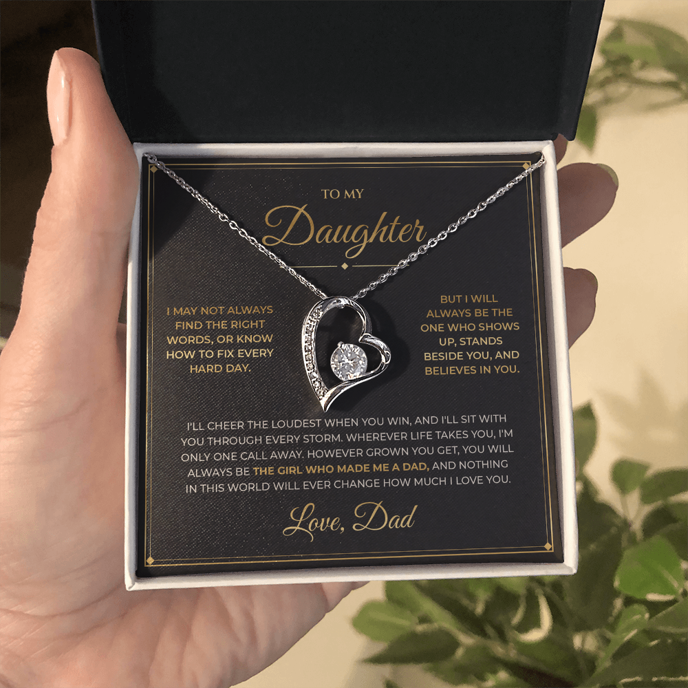 To My Daughter – From Dad – Forever Love Necklace