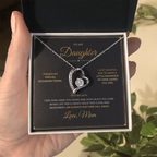 To My Daughter – Just Because Gift From Mom – Forever Love Necklace