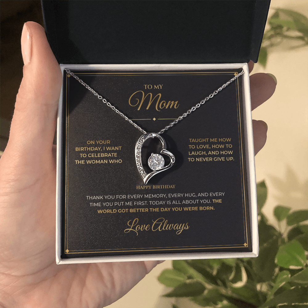To My Mom – Birthday Gift – Forever Love Necklace