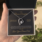 To My Bonus Daughter – From Bonus Dad – Forever Love Necklace