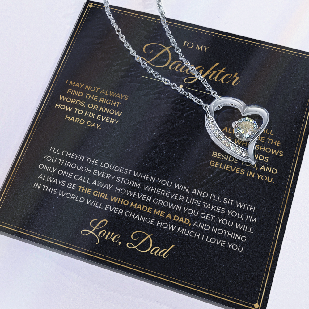 To My Daughter – From Dad – Forever Love Necklace