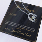 To My Bonus Daughter – From Bonus Dad – Forever Love Necklace