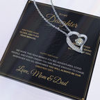 To My Daughter – Birthday Gift From Mom & Dad – Forever Love Necklace