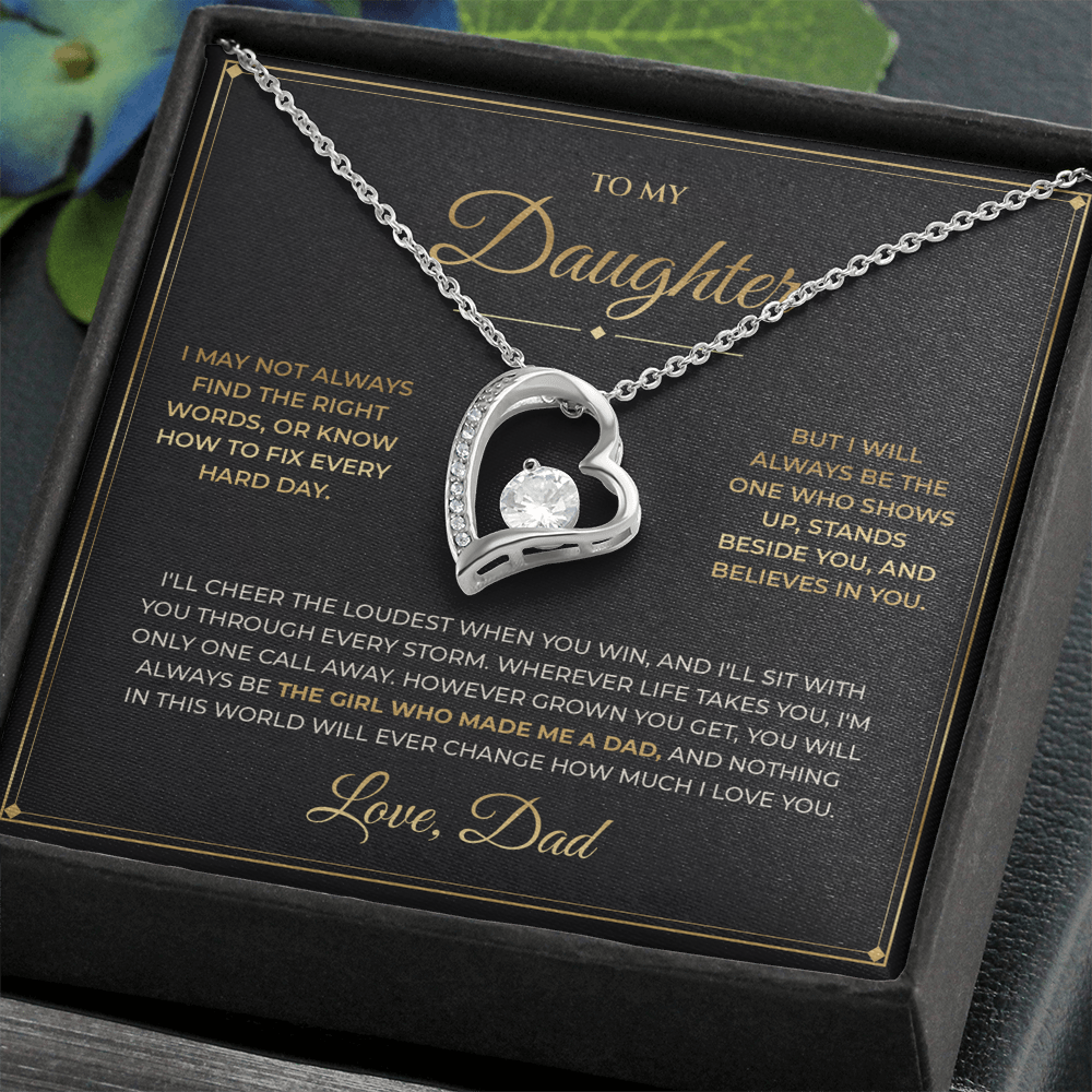 To My Daughter – From Dad – Forever Love Necklace