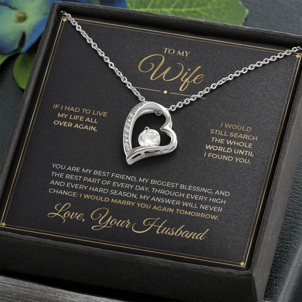 To My Wife – From Husband – Forever Love Necklace
