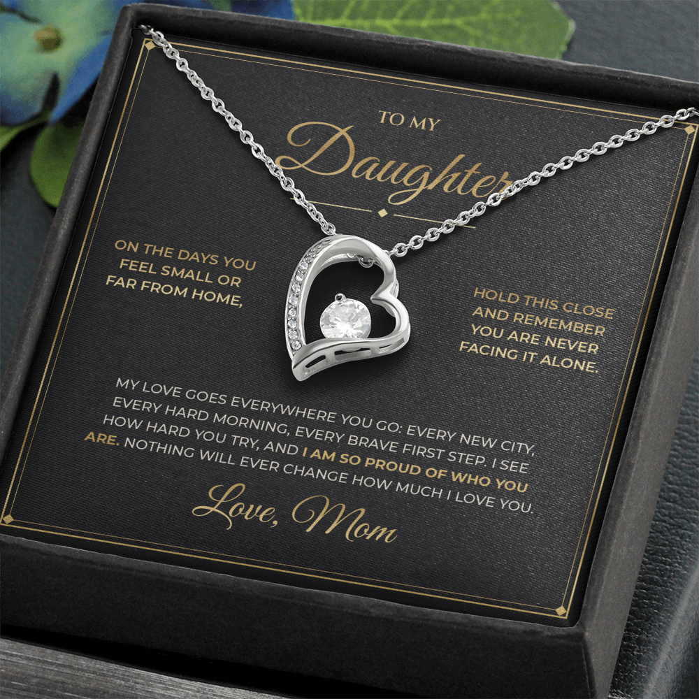 To My Daughter – From Mom – Forever Love Necklace