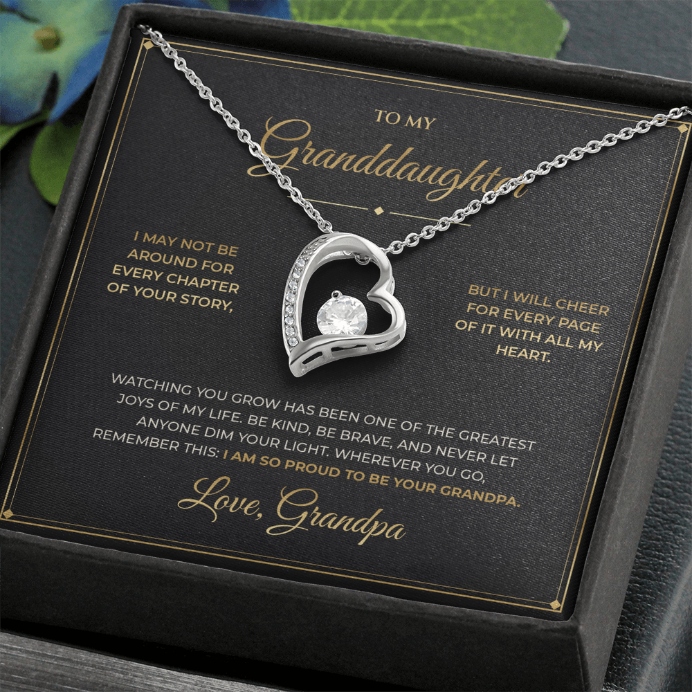 To My Granddaughter – From Grandpa – Forever Love Necklace