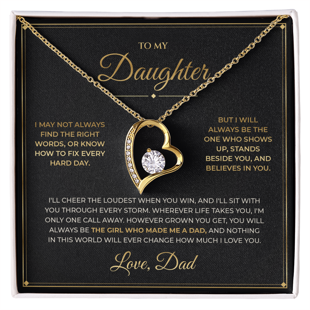 To My Daughter – From Dad – Forever Love Necklace