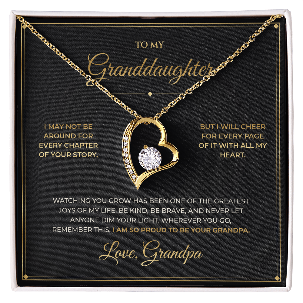 To My Granddaughter – From Grandpa – Forever Love Necklace