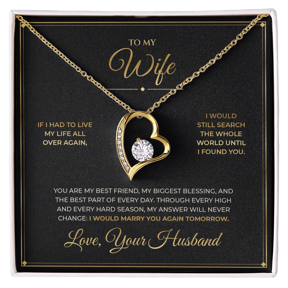To My Wife – From Husband – Forever Love Necklace