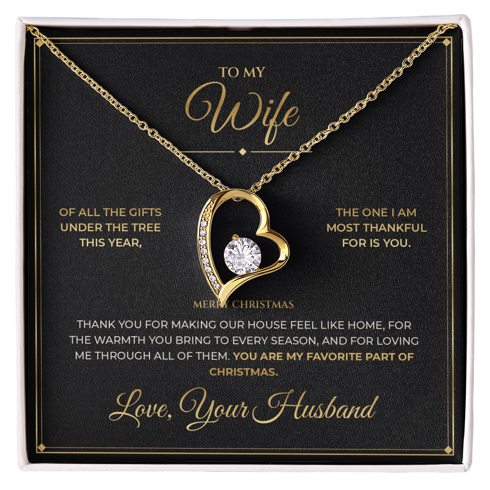 To My Wife – Christmas Gift From Husband – Forever Love Necklace