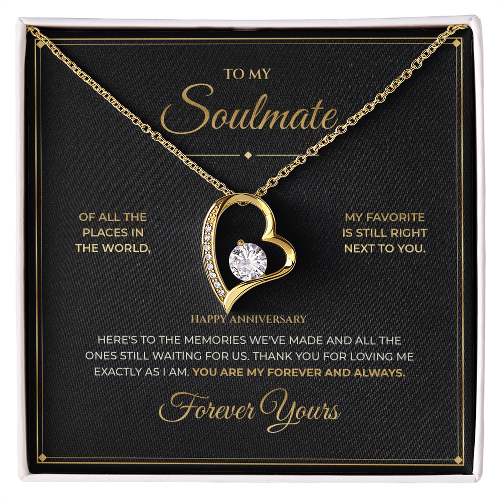 To My Soulmate – Anniversary Gift – Forever Love Necklace