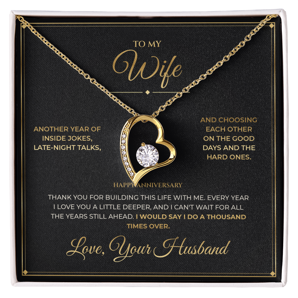 To My Wife – Anniversary Gift From Husband – Forever Love Necklace