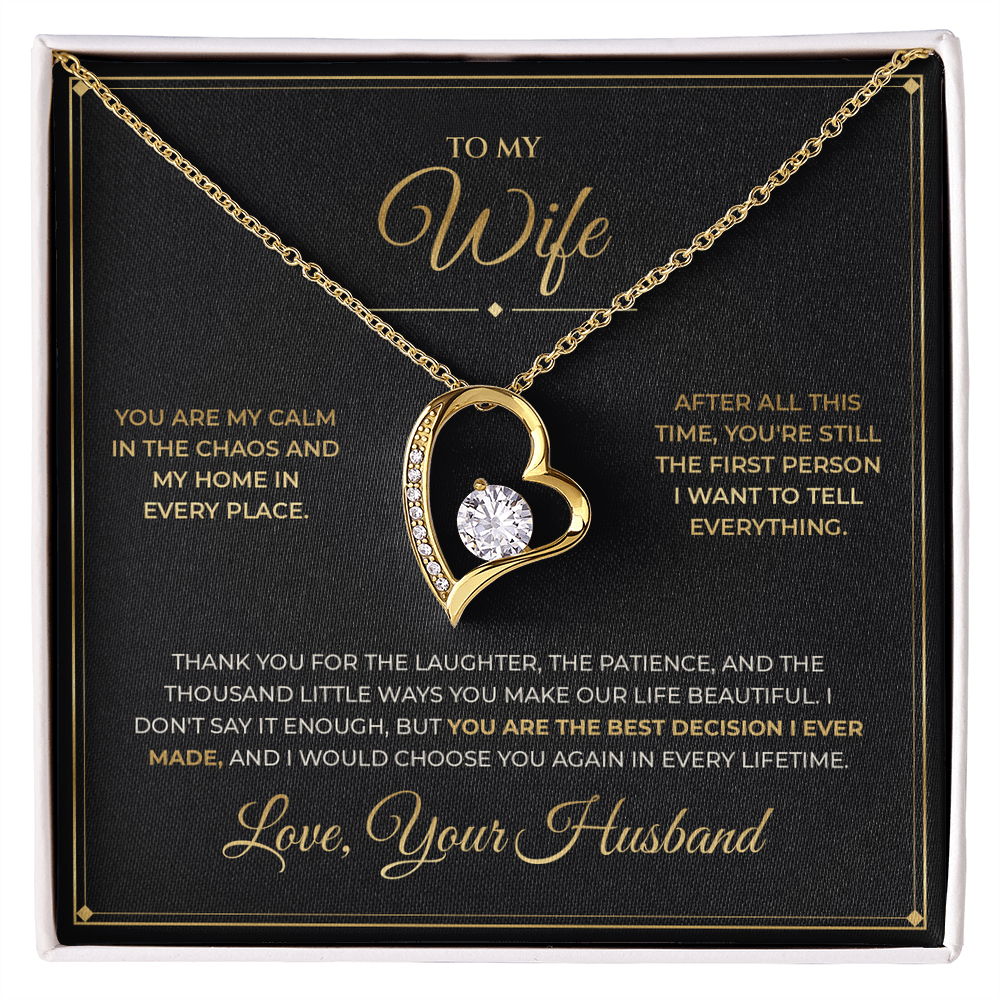 To My Wife – From Husband – Forever Love Necklace