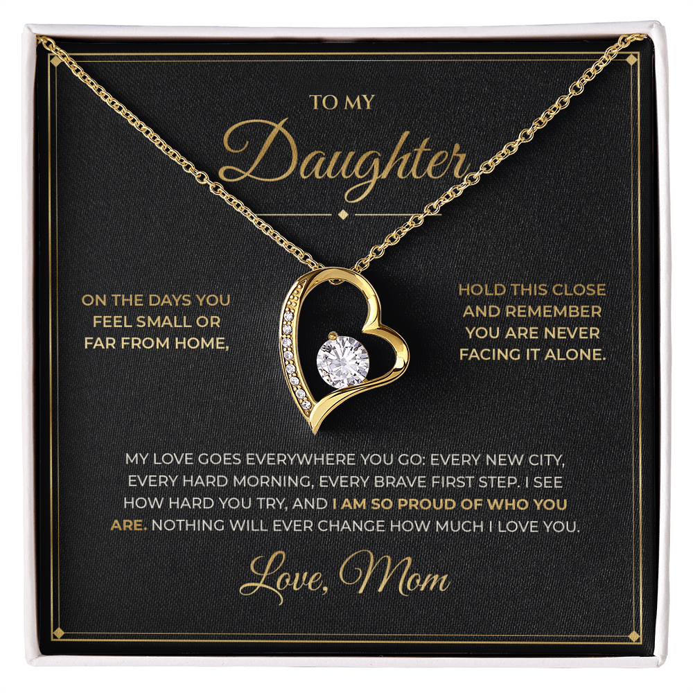 To My Daughter – From Mom – Forever Love Necklace