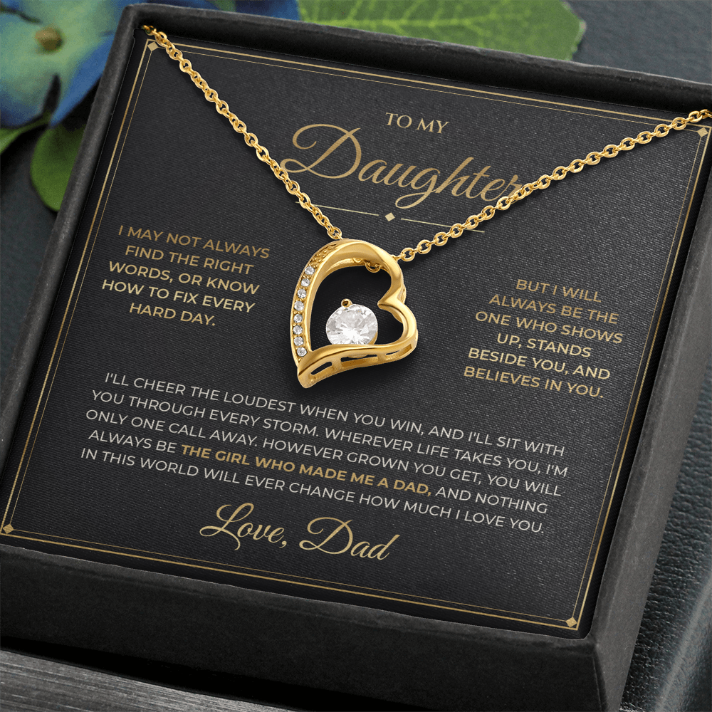 To My Daughter – From Dad – Forever Love Necklace
