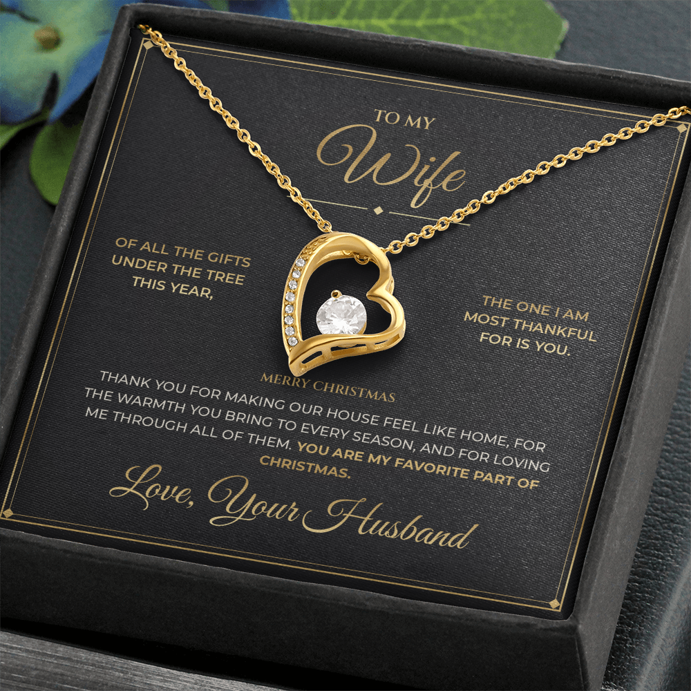 To My Wife – Christmas Gift From Husband – Forever Love Necklace