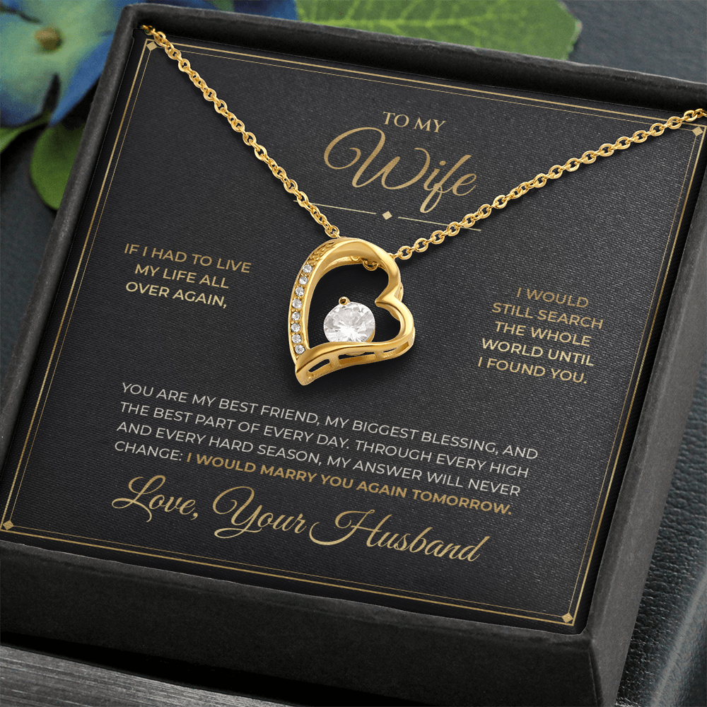 To My Wife – From Husband – Forever Love Necklace