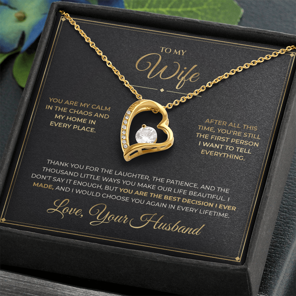 To My Wife – From Husband – Forever Love Necklace