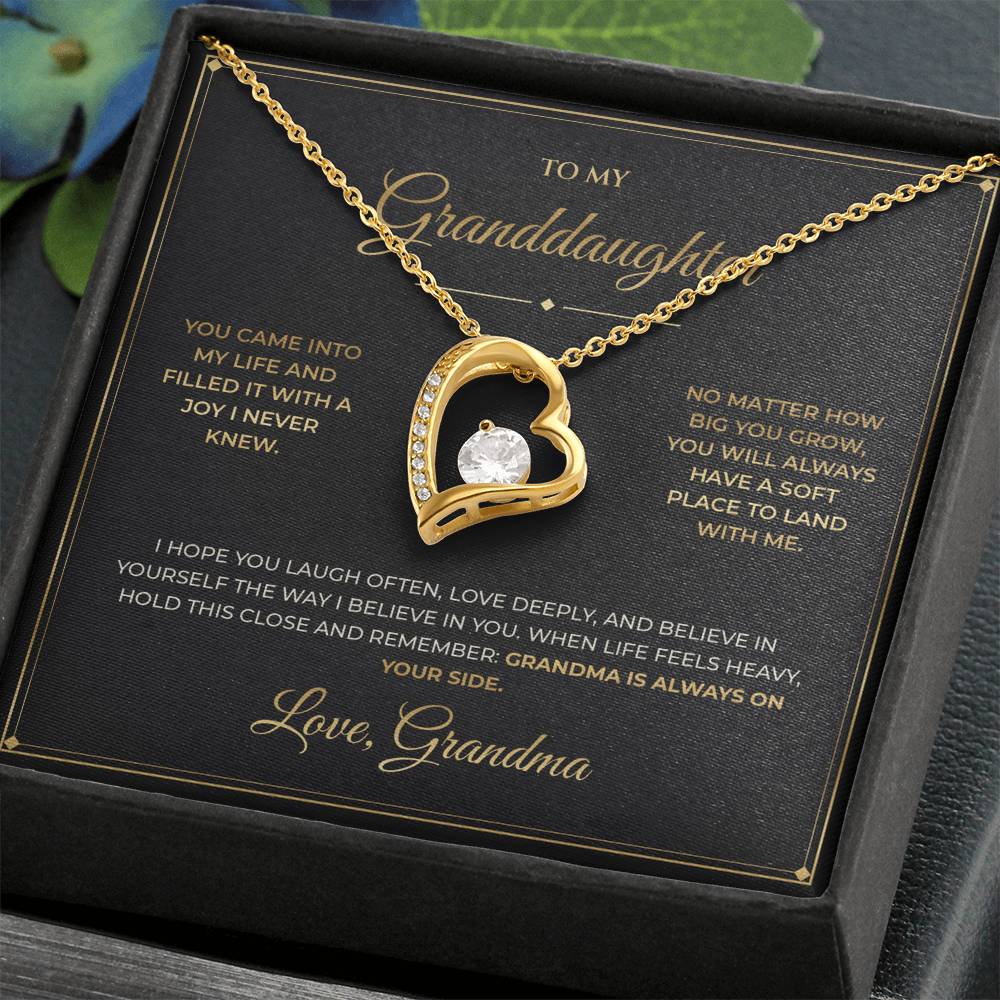 To My Granddaughter – From Grandma – Forever Love Necklace